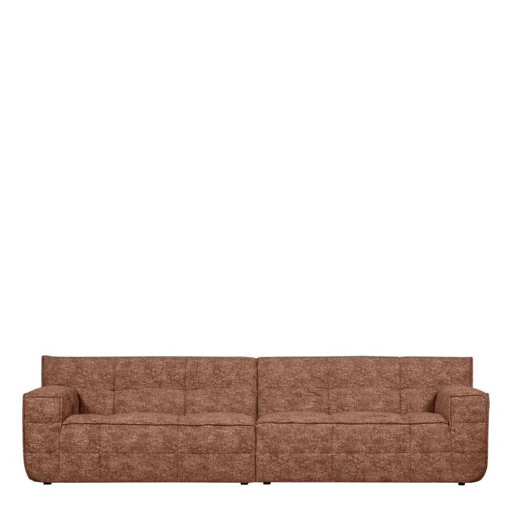 Sofa Viersitzer Couch mit Armlehnen aus Chenillegewebe