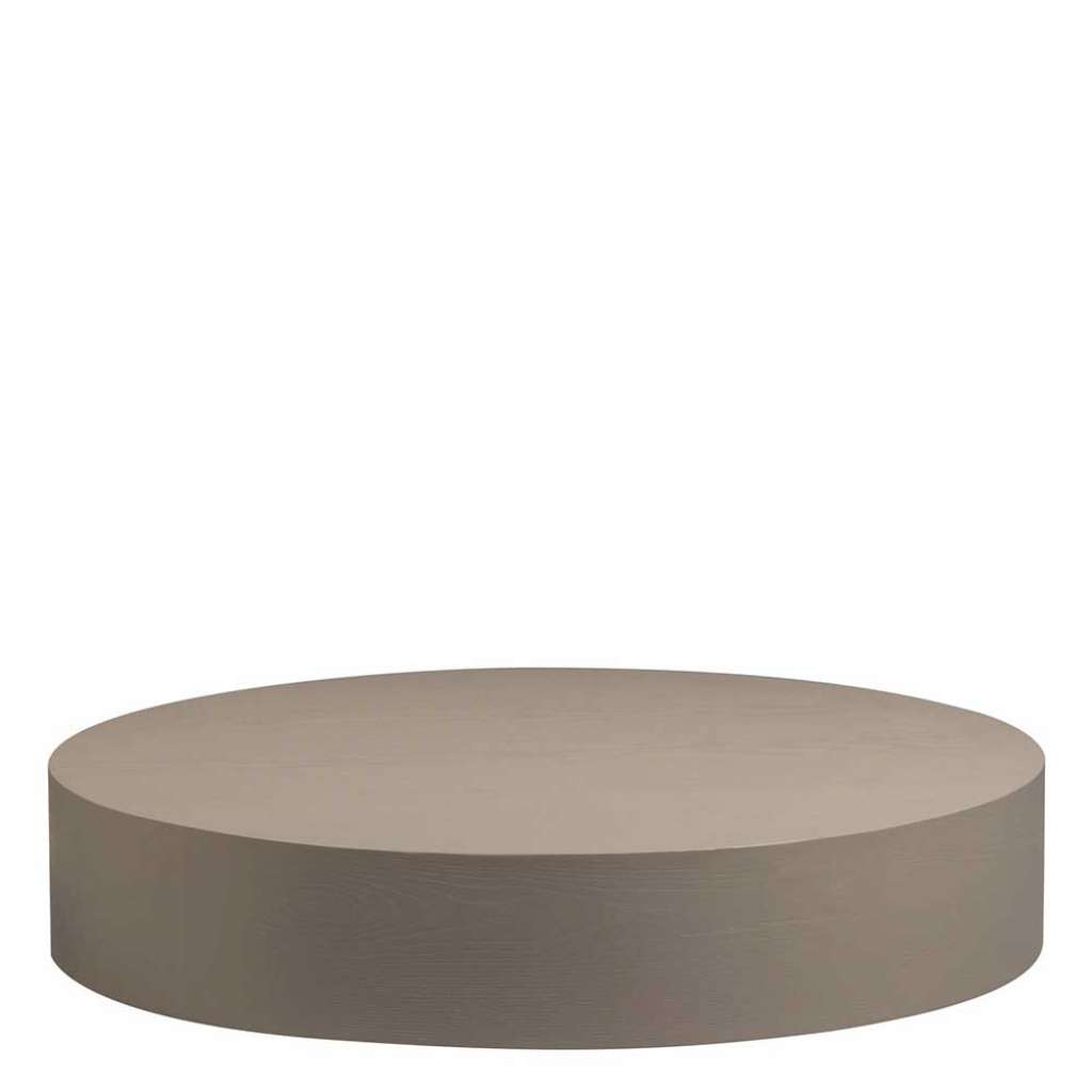 Couchtisch Sofatisch in runder Form und Beigegrau