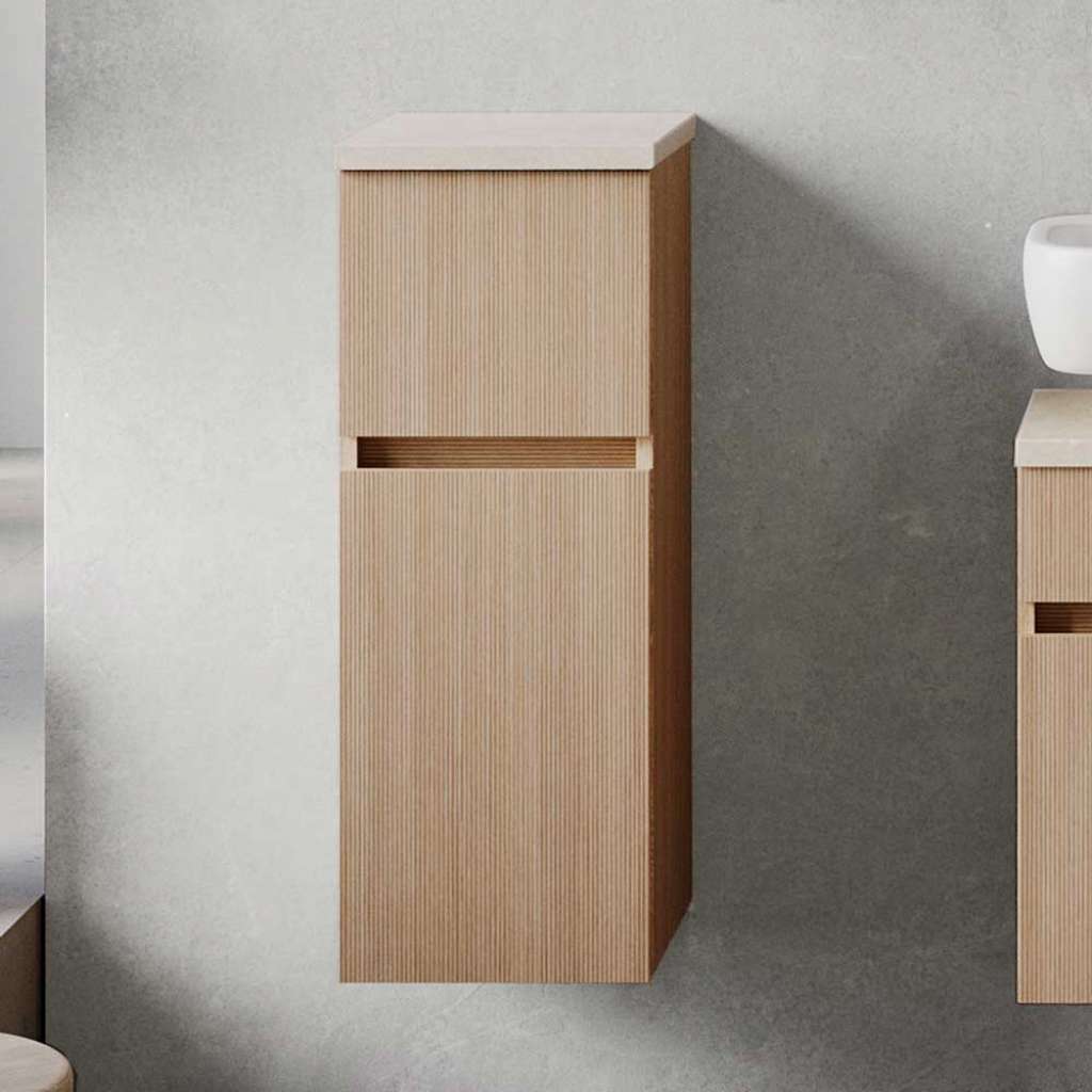 Badezimmerschrank Badschrank mit Metallauszug und Drehtür