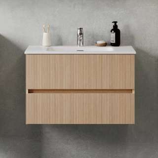 Waschtischunterschrank Badunterschrank mit zwei Schubladen und Soft Close