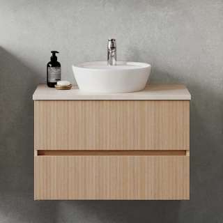 Badunterschrank Waschbeckenunterschrank mit zwei Schubladen und Soft Close