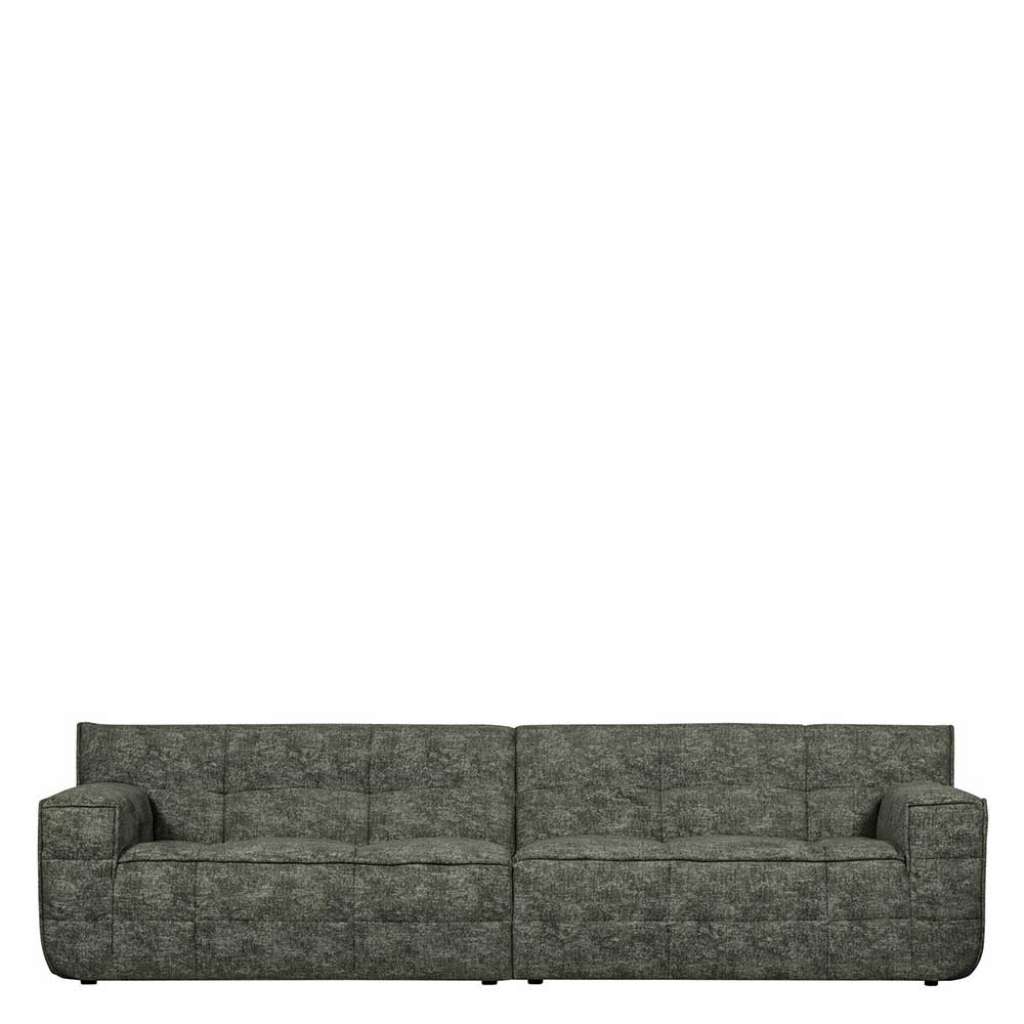 4er Sofa Sofa in Dunkelgrün mit Armlehnen
