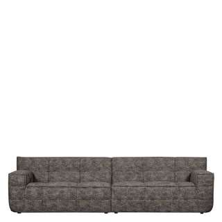 Couch Viersitzer mit Armlehnen in Dunkelgrau