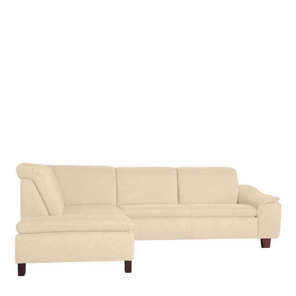 Ecksofa in Beige Nussbaumfarben