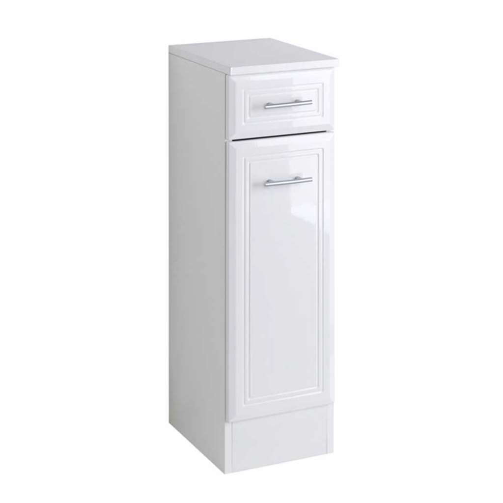 Bad Unterschrank in Weiß Hochglanz 25 cm breit