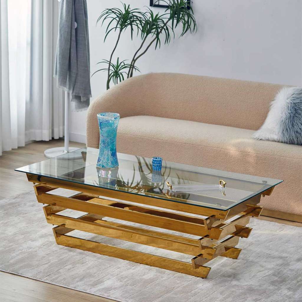 Sofatisch aus Glas Glasplatte