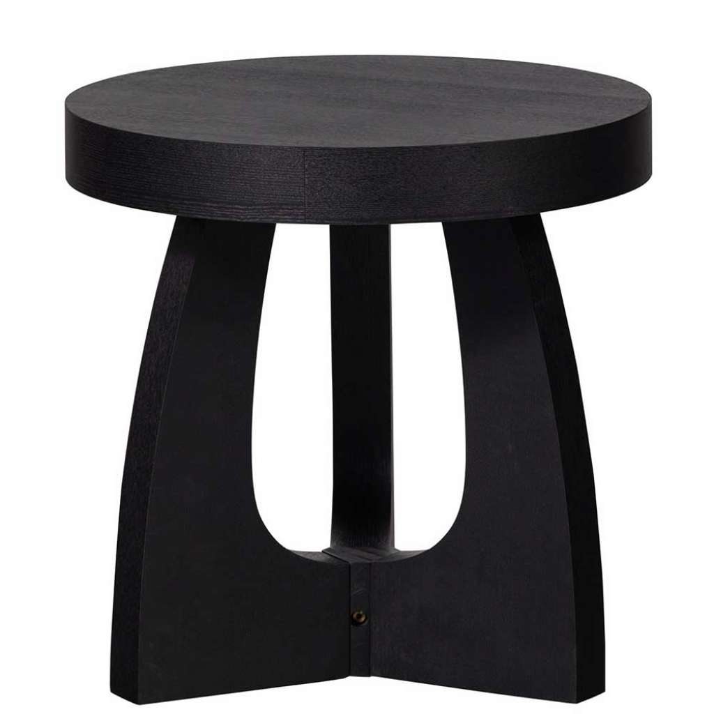 Beistelltisch Beistelltischchen in runder Form mit Holzwerkstoff Oberfläche