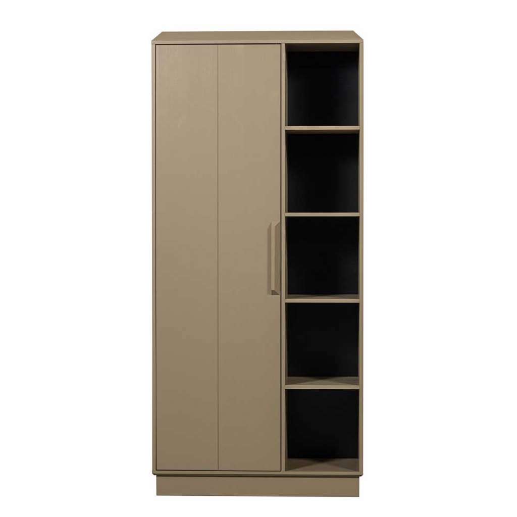 Wohnzimmerschrank Schrank Vitrine in Schlammfarben mit Drehtür