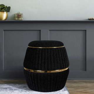 Hocker mit Bezug runder Form
