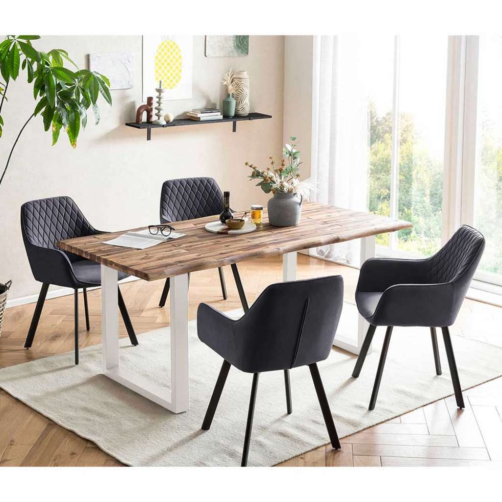 Essgruppe aus Samt Armlehnen (fünfteilig)