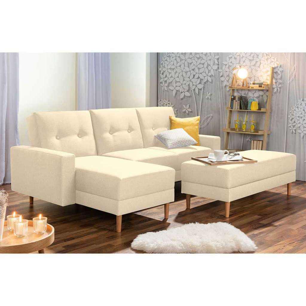 Ecksofa mit Armlehnen gepolsterter Rückenlehne (zweiteilig)