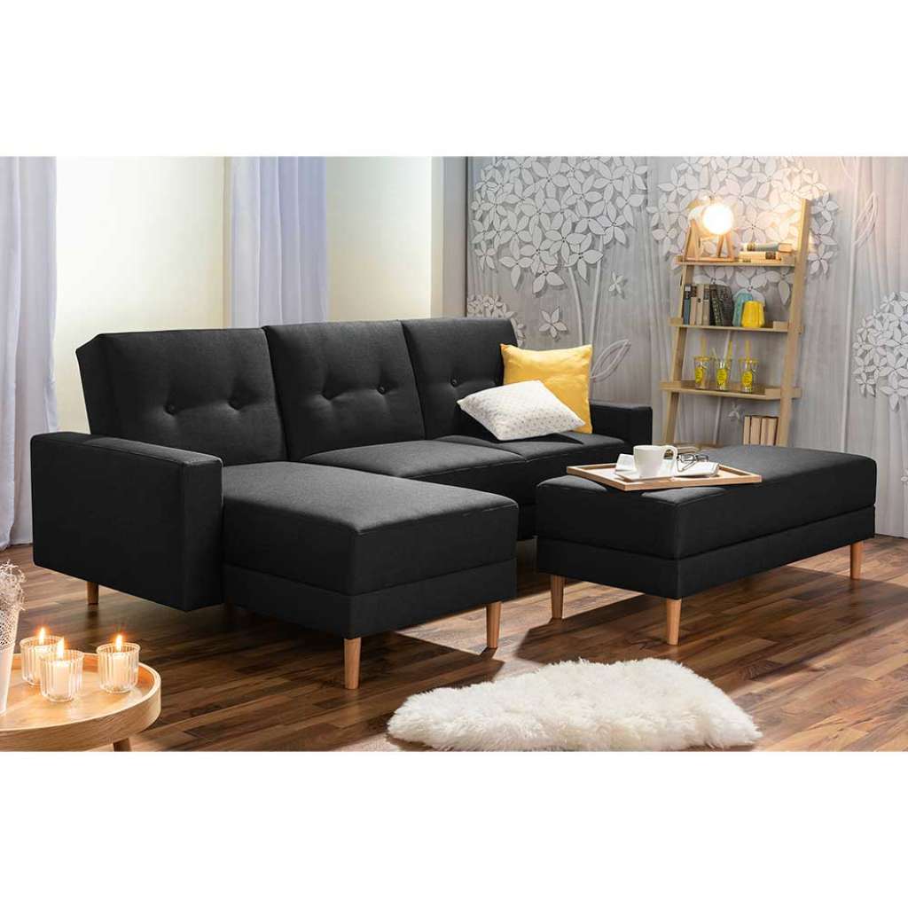 Sofa mit Armlehnen Textil (zweiteilig)