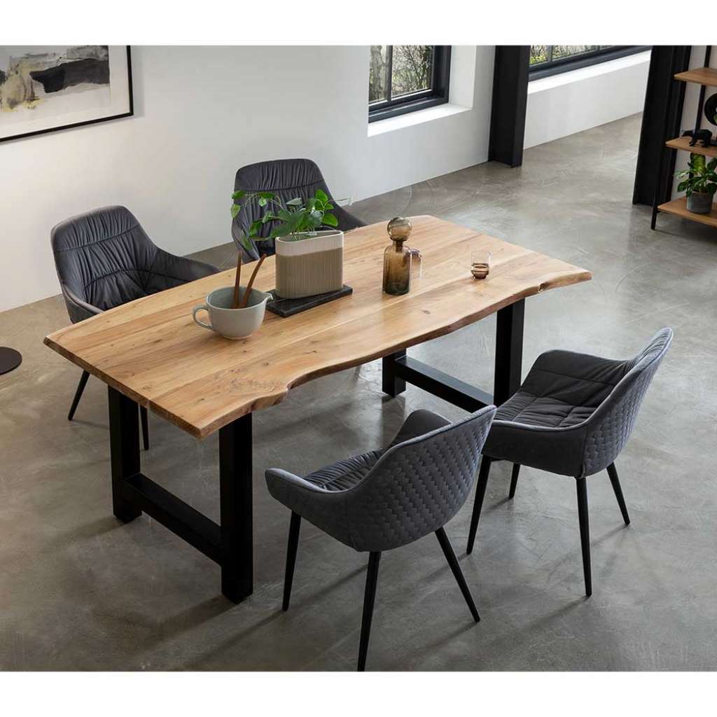 Essgruppe aus Massivholz Armlehnen (fünfteilig)