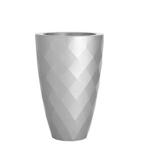 Vondom - VASES Blumentopf klein - stahlgrau - Ø 14 x 28 cm - lackiert - outdoor