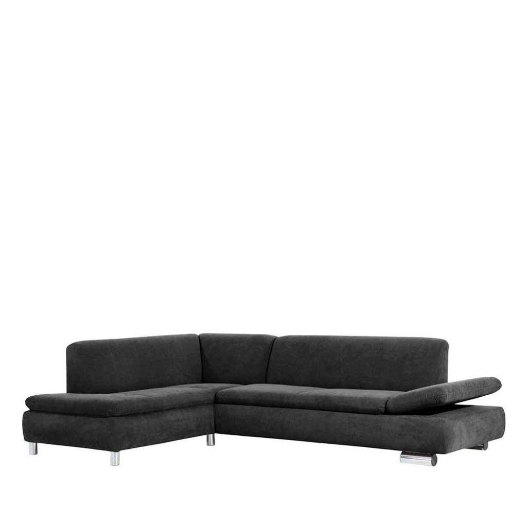 Ecksofa mit Fußgestell aus Metall Anthrazit