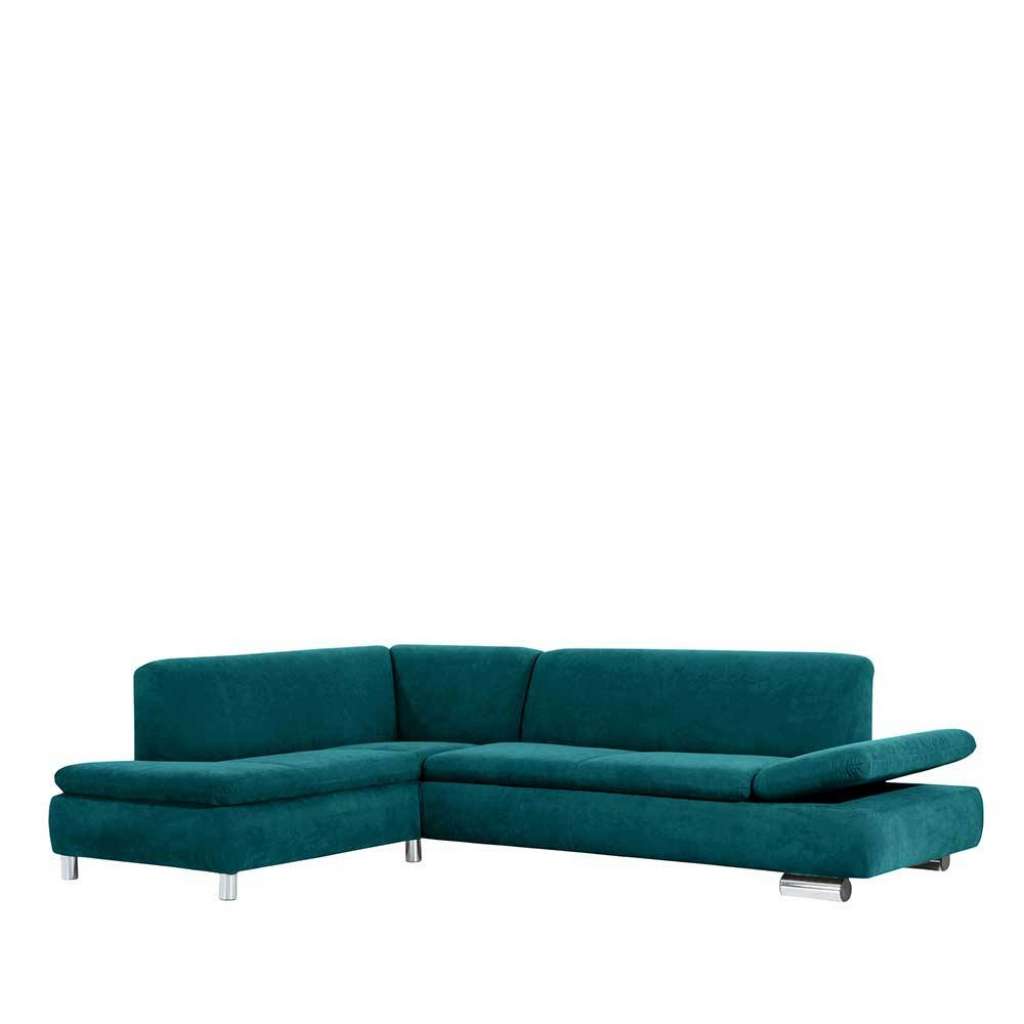 Ecksofa in Petrol Velours
