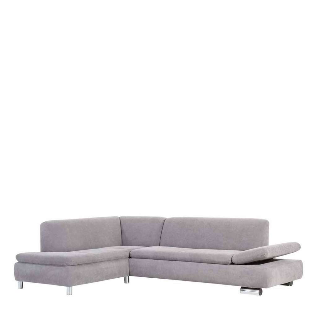 Couch in Silbergrau Fußgestell aus Metall