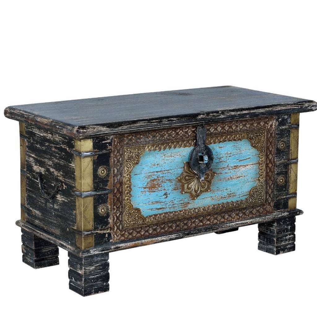 Holztruhe Dekotruhe aus Massivholz im orientalischen Stil