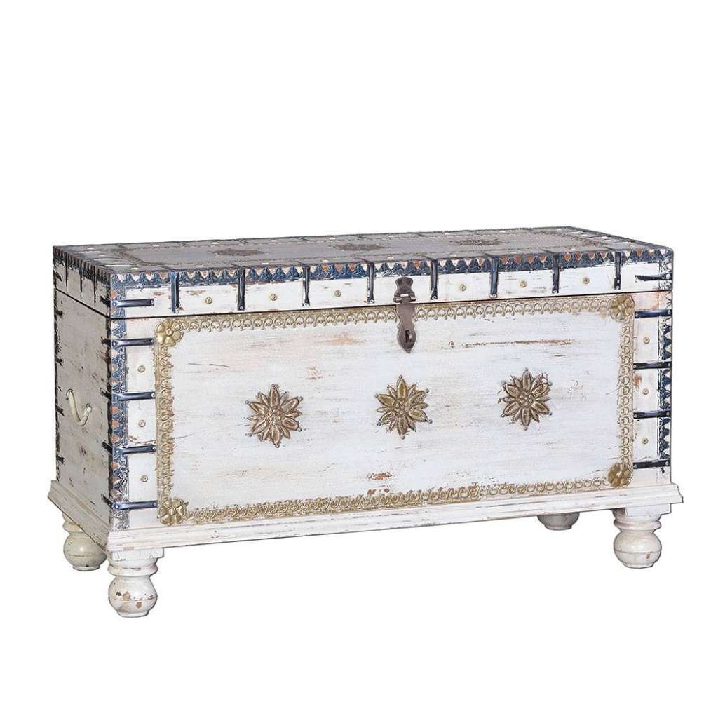 Holztruhe Dekotruhe im orientalischen Stil mit Metallgriffen