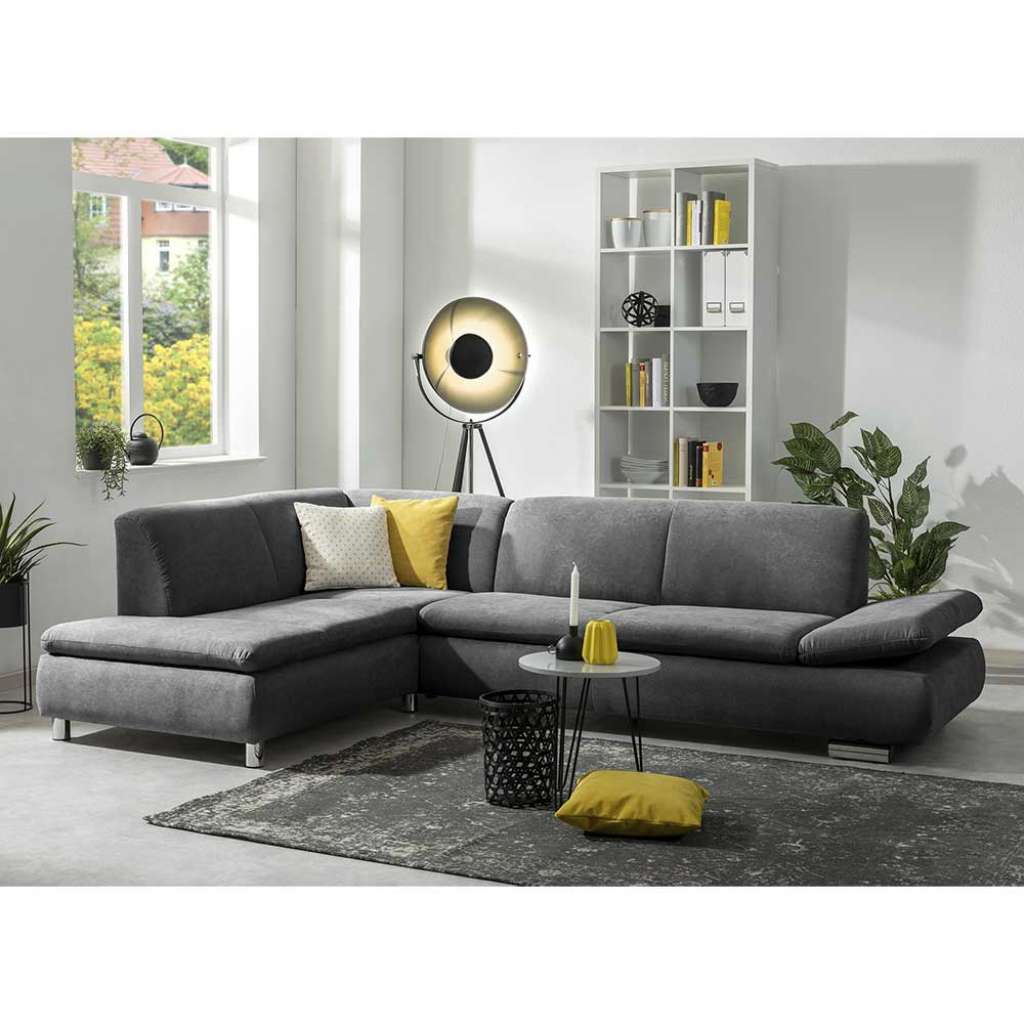 Couch in Anthrazit drei Sitzplätzen