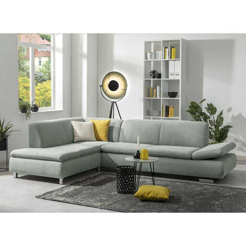 Ecksofa in Grau drei Sitzplätzen