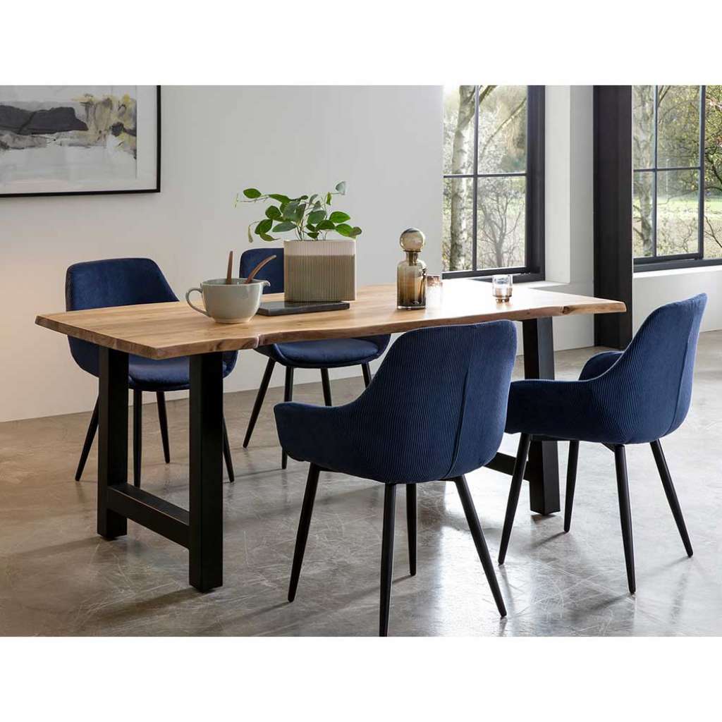 Esszimmermöbelset aus Cord Armlehnen (fünfteilig)