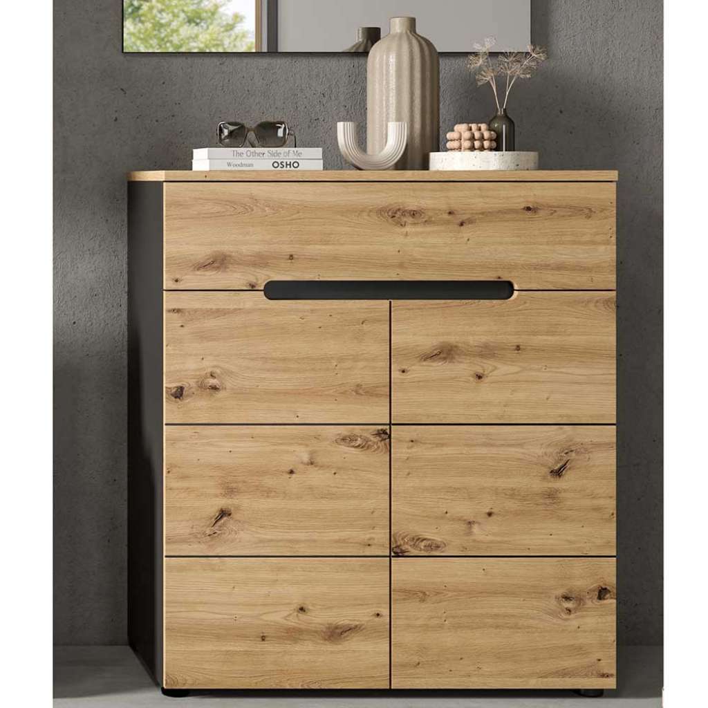 Schuhschrank Kommode in modernem Design 80 cm breit