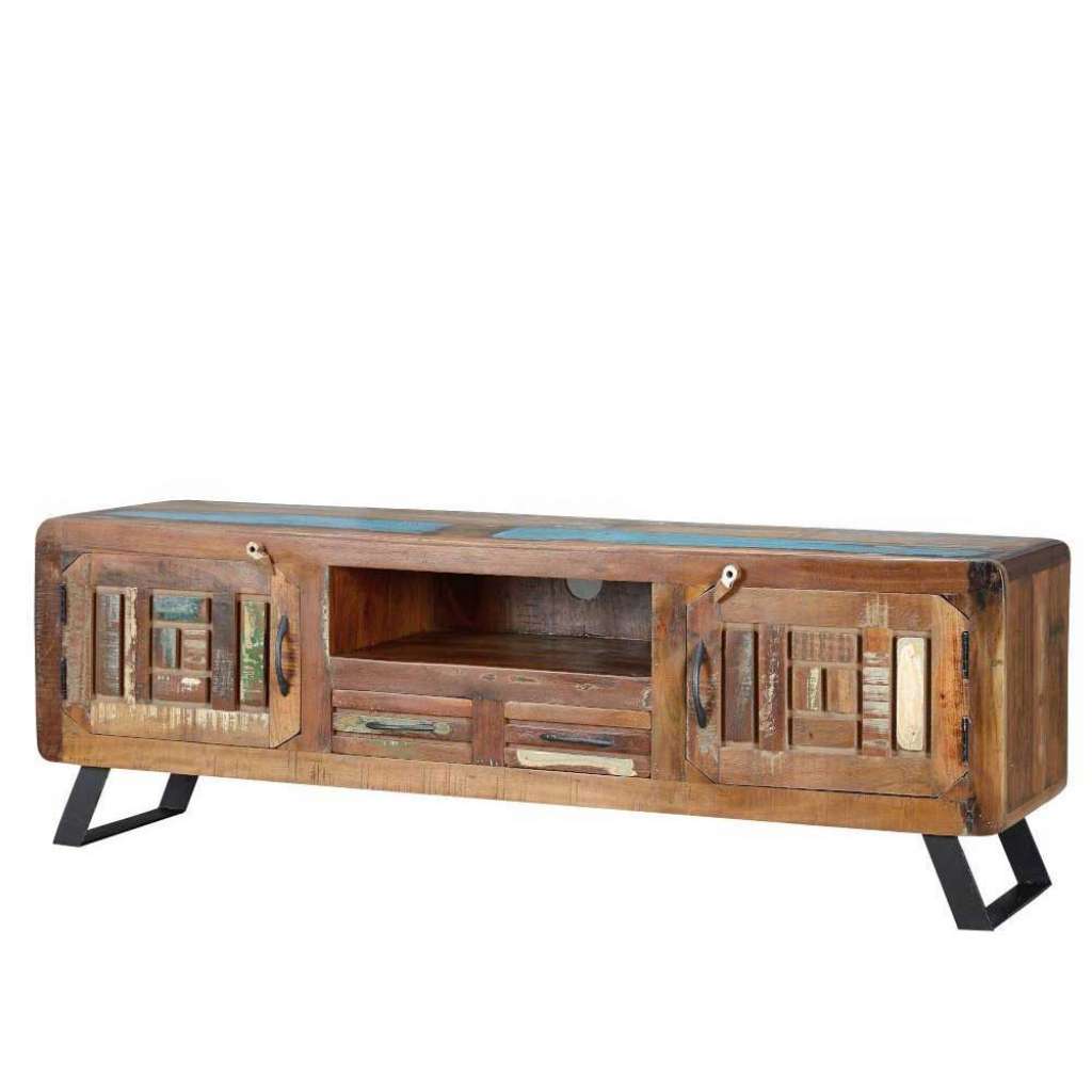 TV Lowboard Fernsehboard mit Türen und Metallgriffen