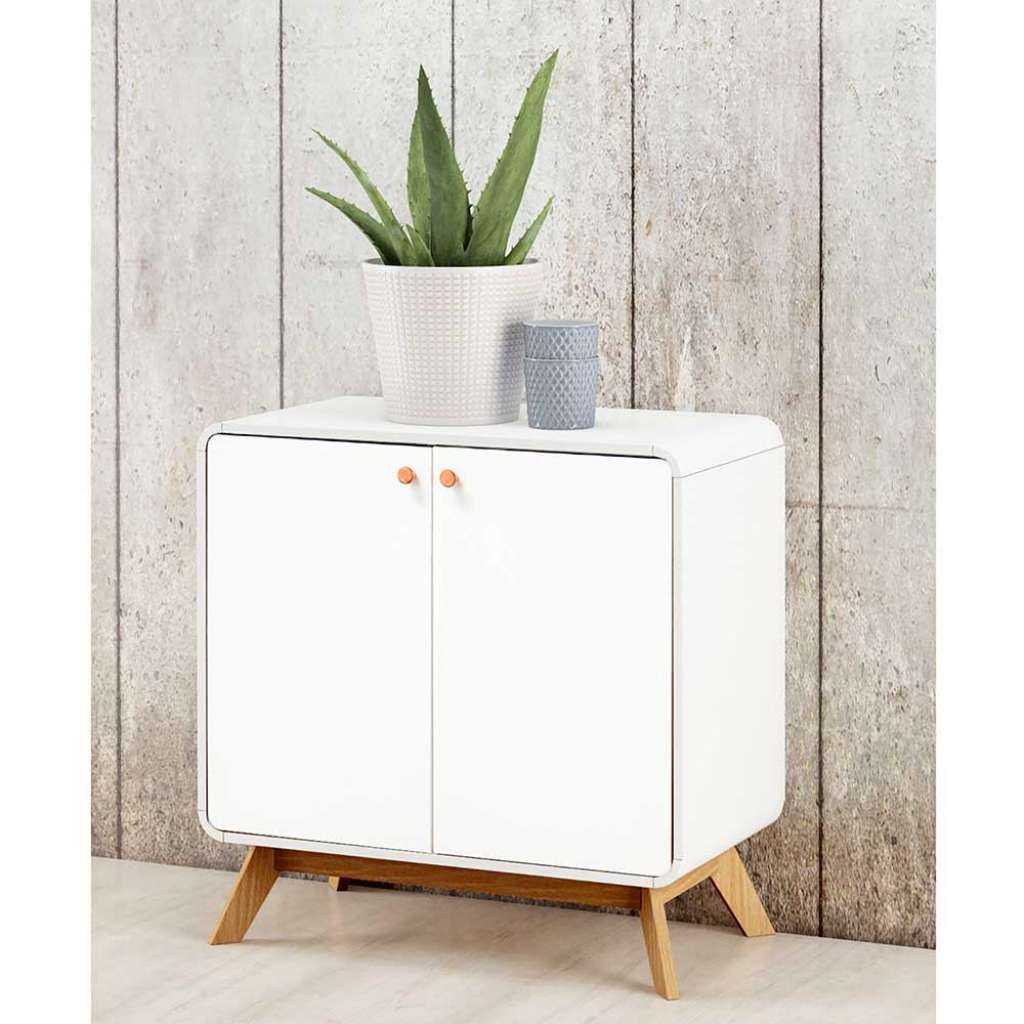 Kommode Küchenkommode 2 türig mit Vierfußgestell