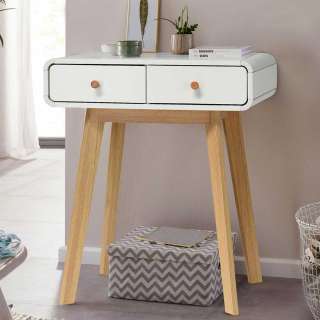 Konsolentisch Sideboard in Weiß mit zwei Schubladen