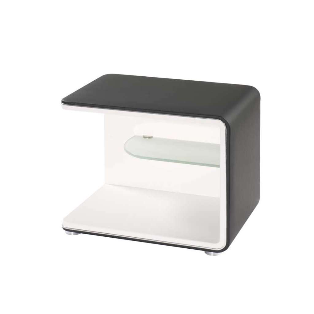 Nachttisch in Schwarz Weiß modern