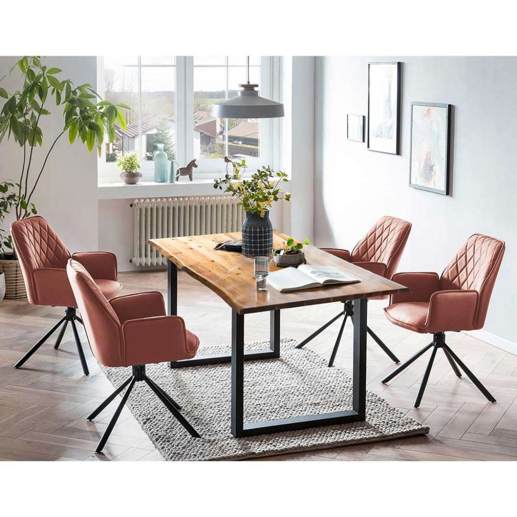 Esszimmermöbelset mit Armlehnen vier Stühle (fünfteilig)