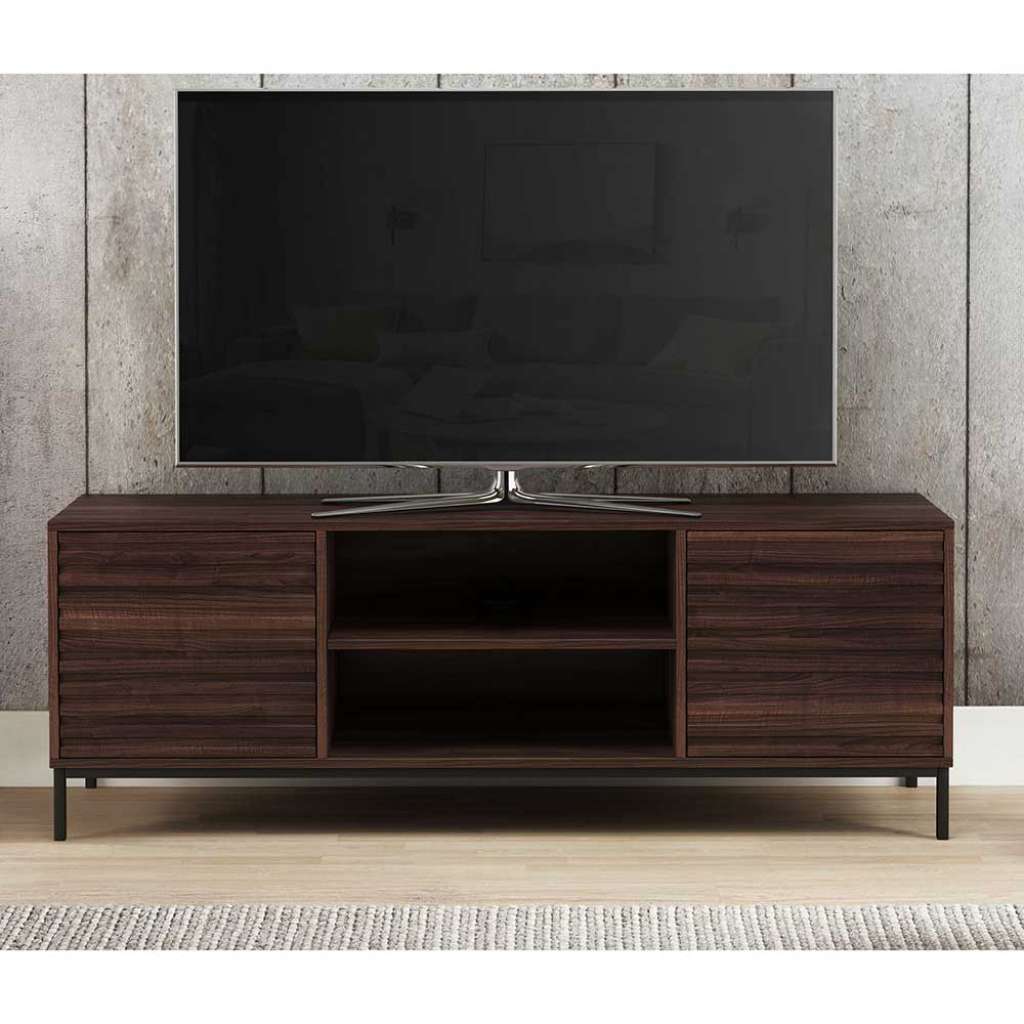 TV Lowboard Fernsehboard mit Türen in Walnussfarben