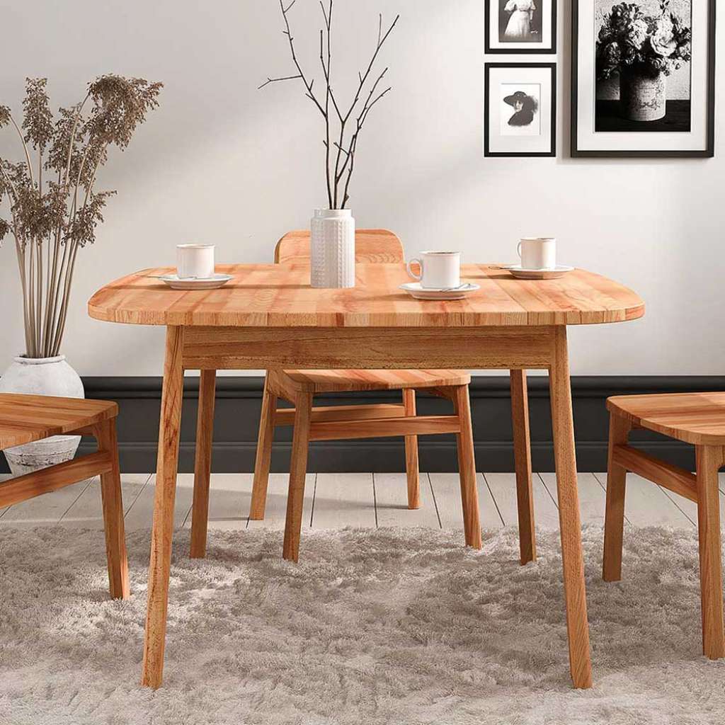 Esstisch Esszimmertisch aus Kernbuche Massivholz 77 cm hoch