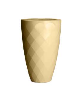 Vondom - VASES Blumentopf klein - beige - Ø 14 x 28 cm - lackiert - outdoor