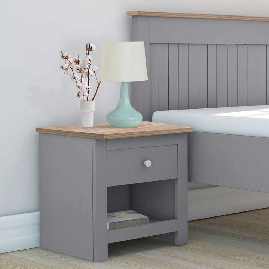 Nachttisch Nachtschrank mit einer Schublade und einem offenen Fach