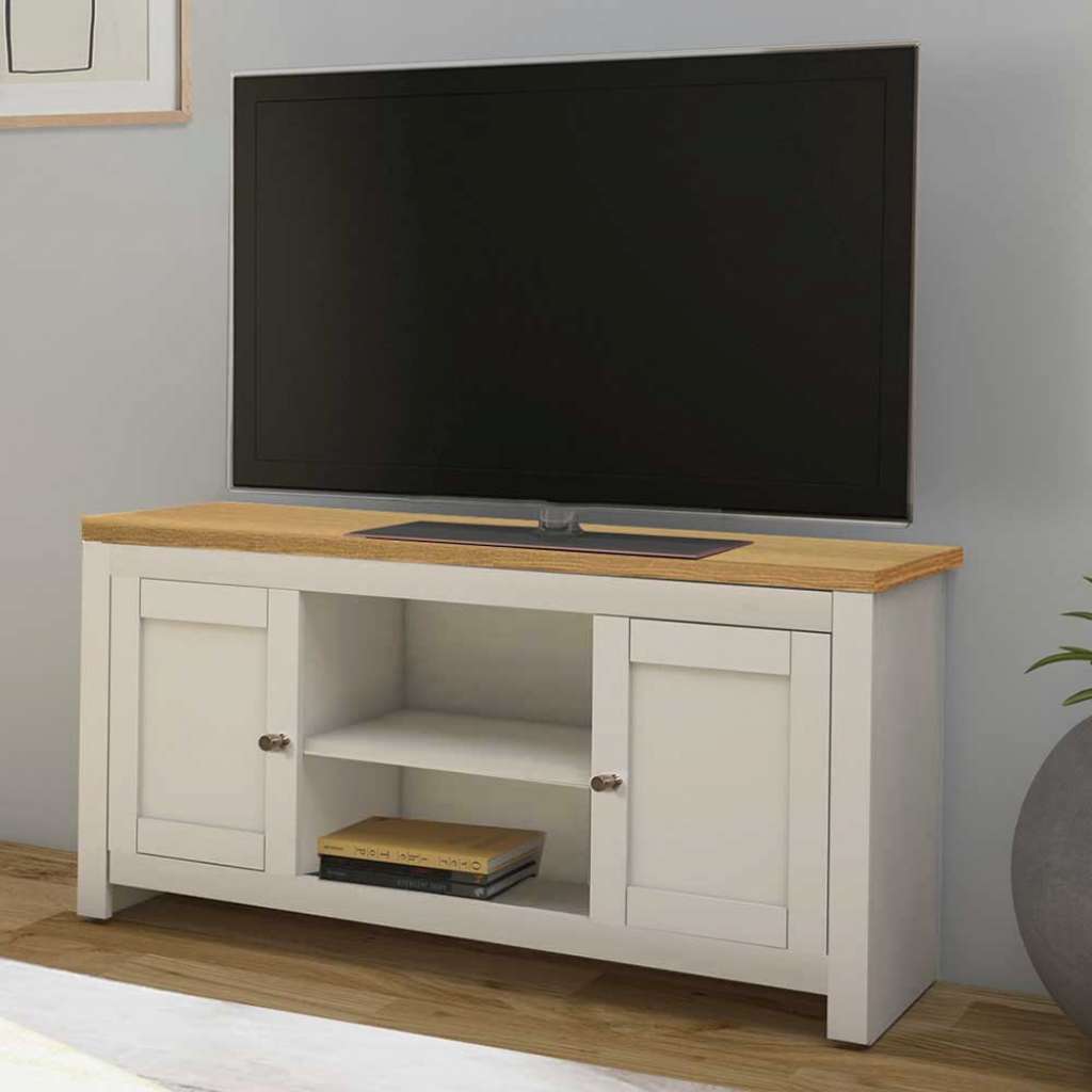 TV Board Fernseh Unterschrank mit Türen und Holzwerkstoff Oberfläche