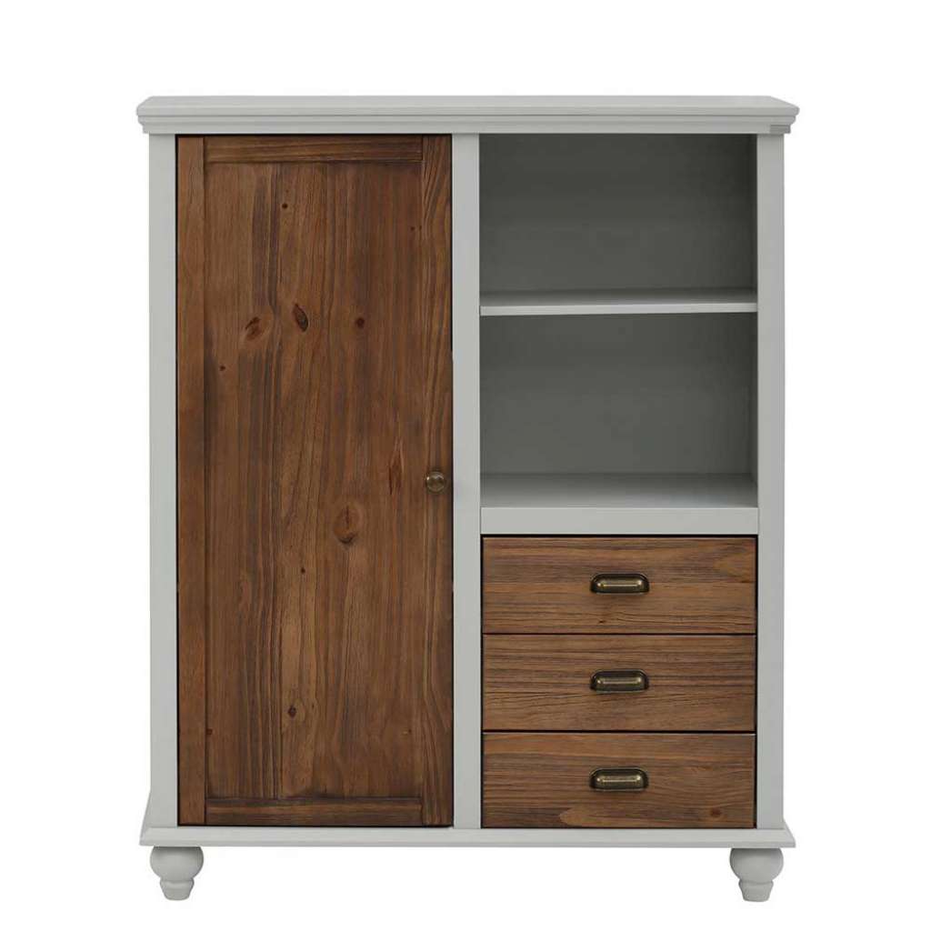 Kommode Highboard mit drei Schubladen und Massivholztür