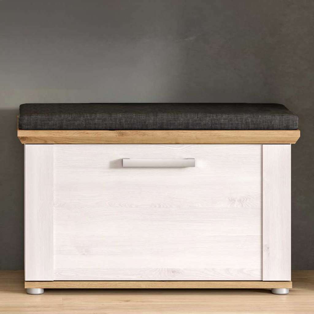 Schuhbank Sitzbank Flur in Wildeichefarben 80 cm breit