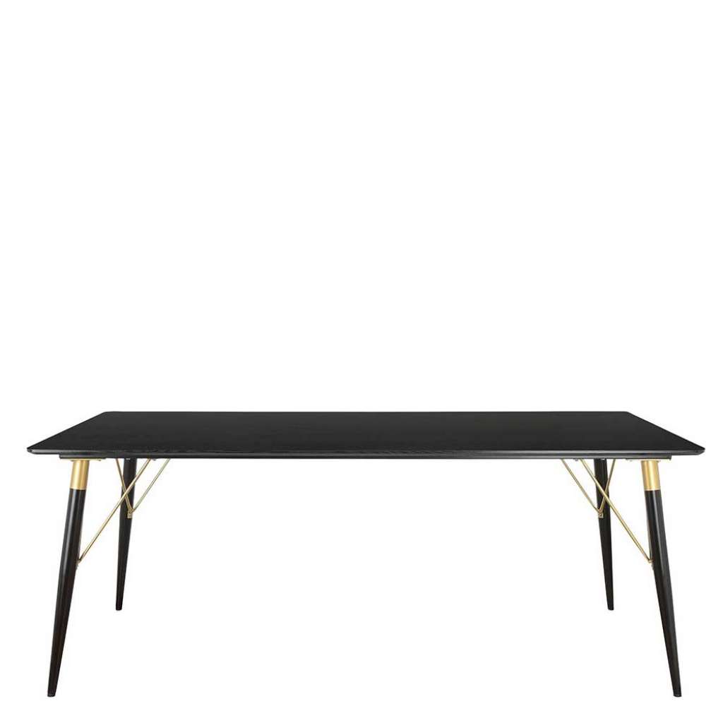 Esstisch Esszimmertisch in Goldfarben mit Holzwerkstoff Oberfläche