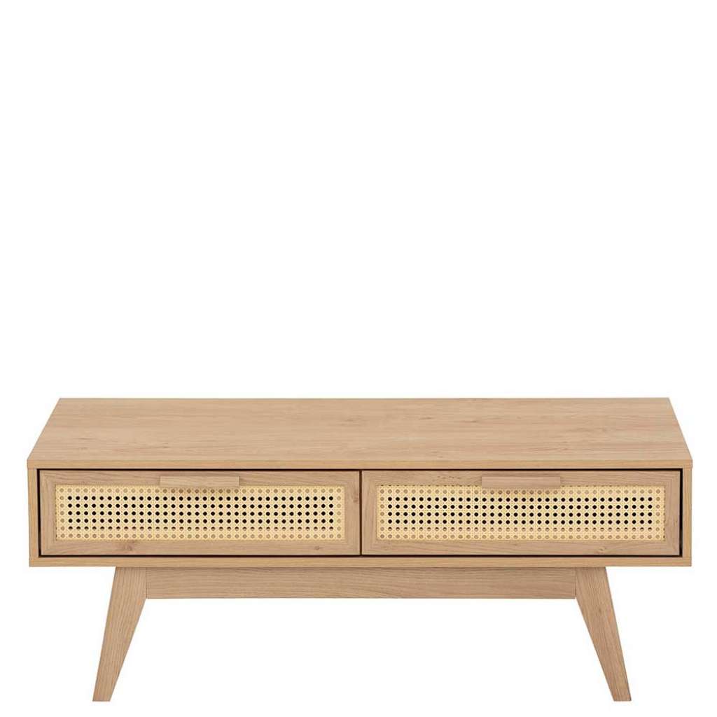 Couchtisch Sofatisch mit Holzwerkstoff Oberfläche und zwei Schubladen