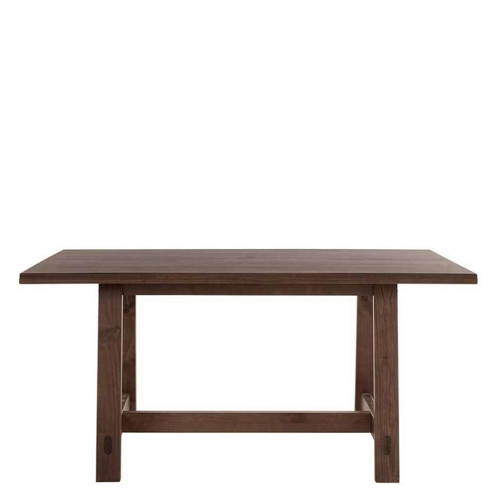 Esstisch Tisch Esszimmer in Dunkelbraun mit Massivholzplatte