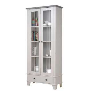 Vitrinenschrank Stauraumvitrine im Landhausstil 190 cm hoch