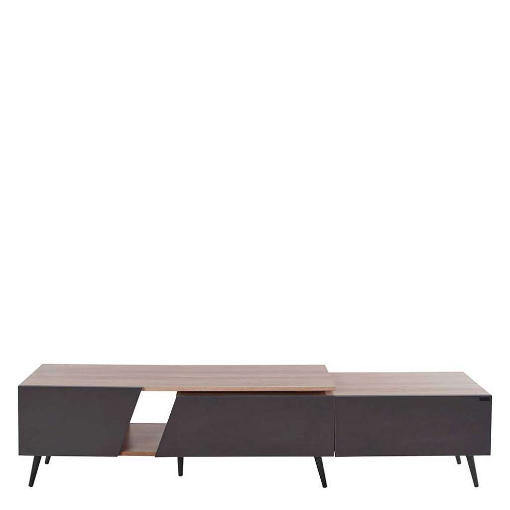 TV Lowboard Fernsehtisch in Anthrazit mit Schubladen