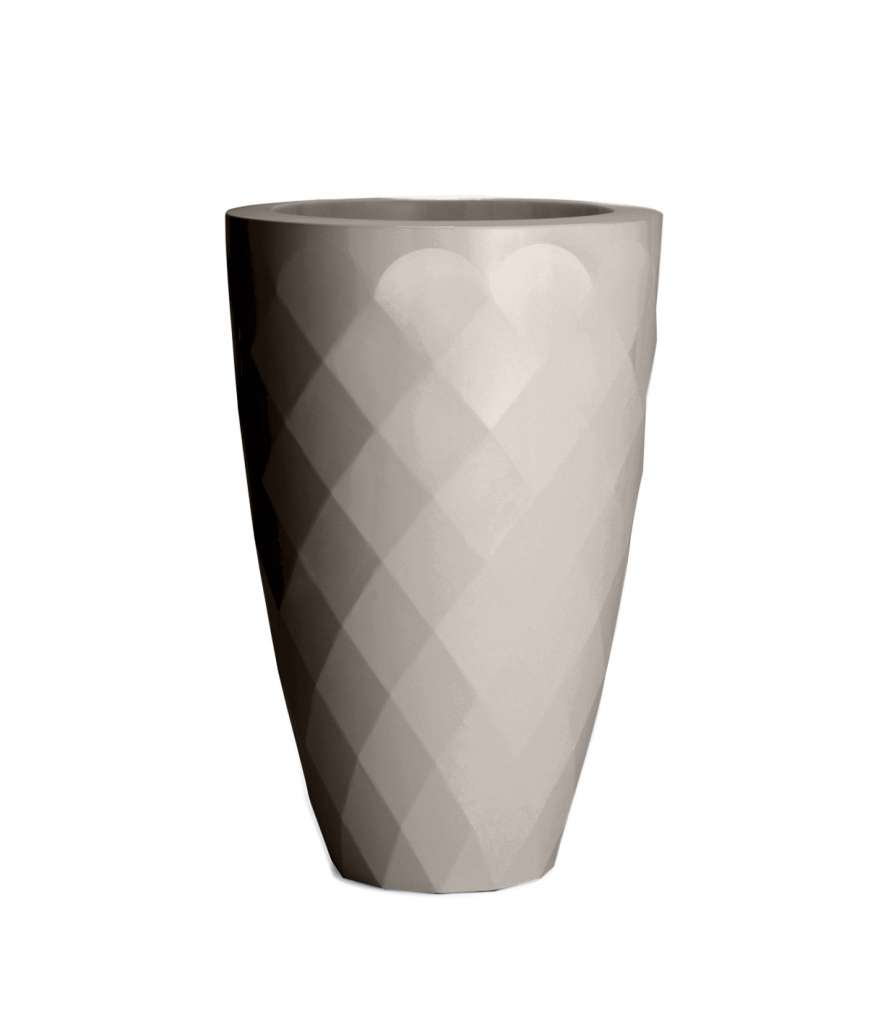 Vondom - VASES Blumentopf klein - taupe - Ø 14 x 28 cm - lackiert - outdoor