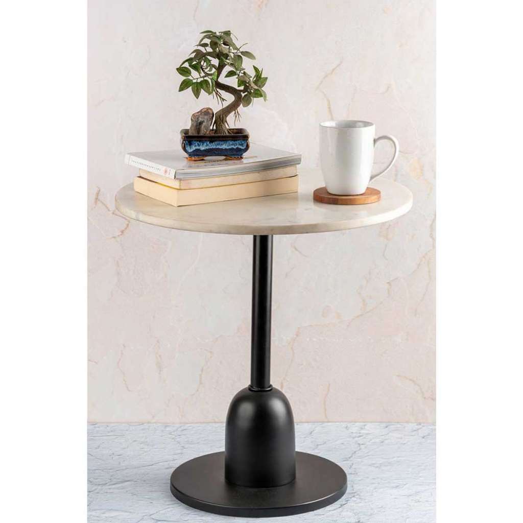 Beistelltisch aus Metall Marmor