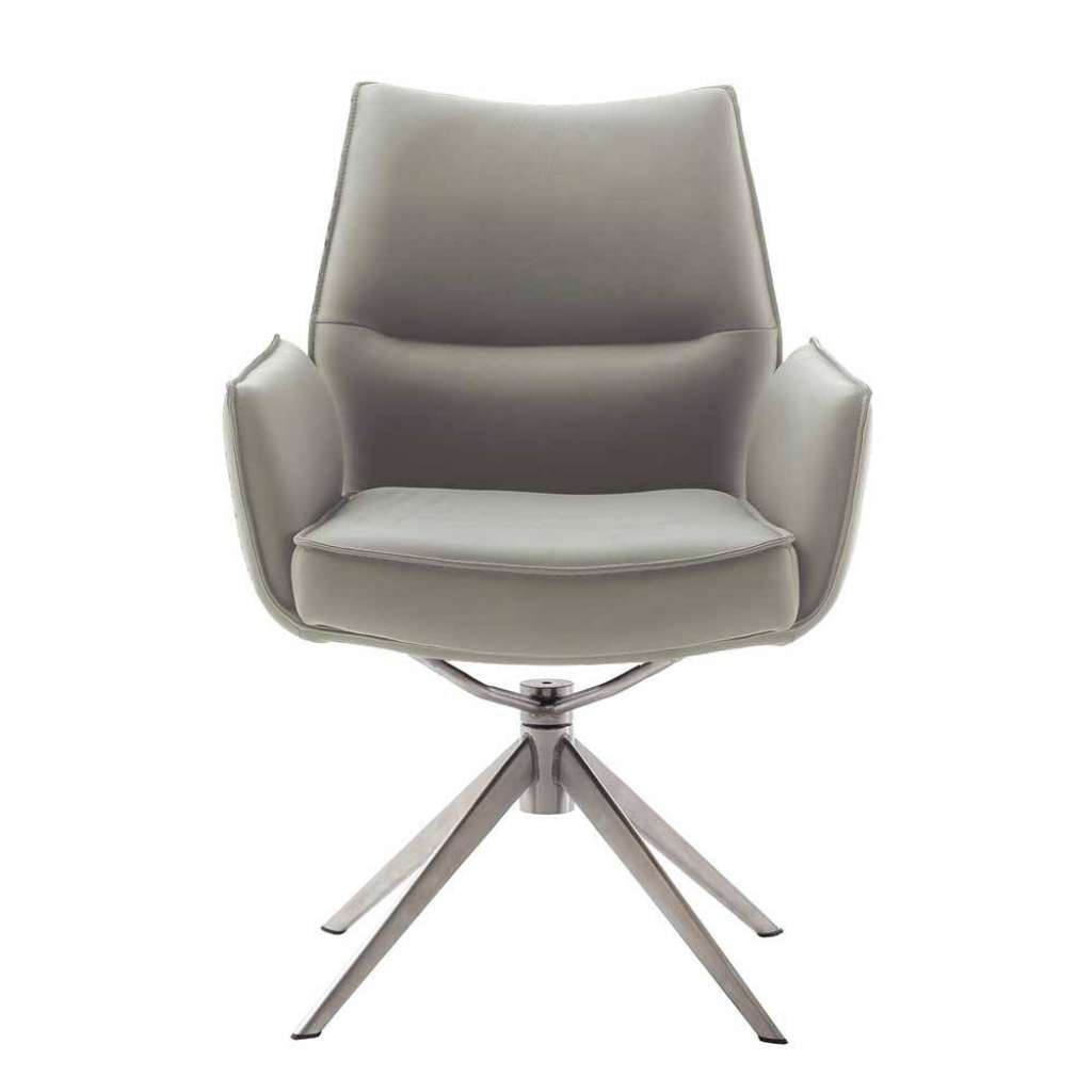 Esszimmerstuhl Stuhl Esszimmer aus Echtleder mit Armlehnen (2er Set)