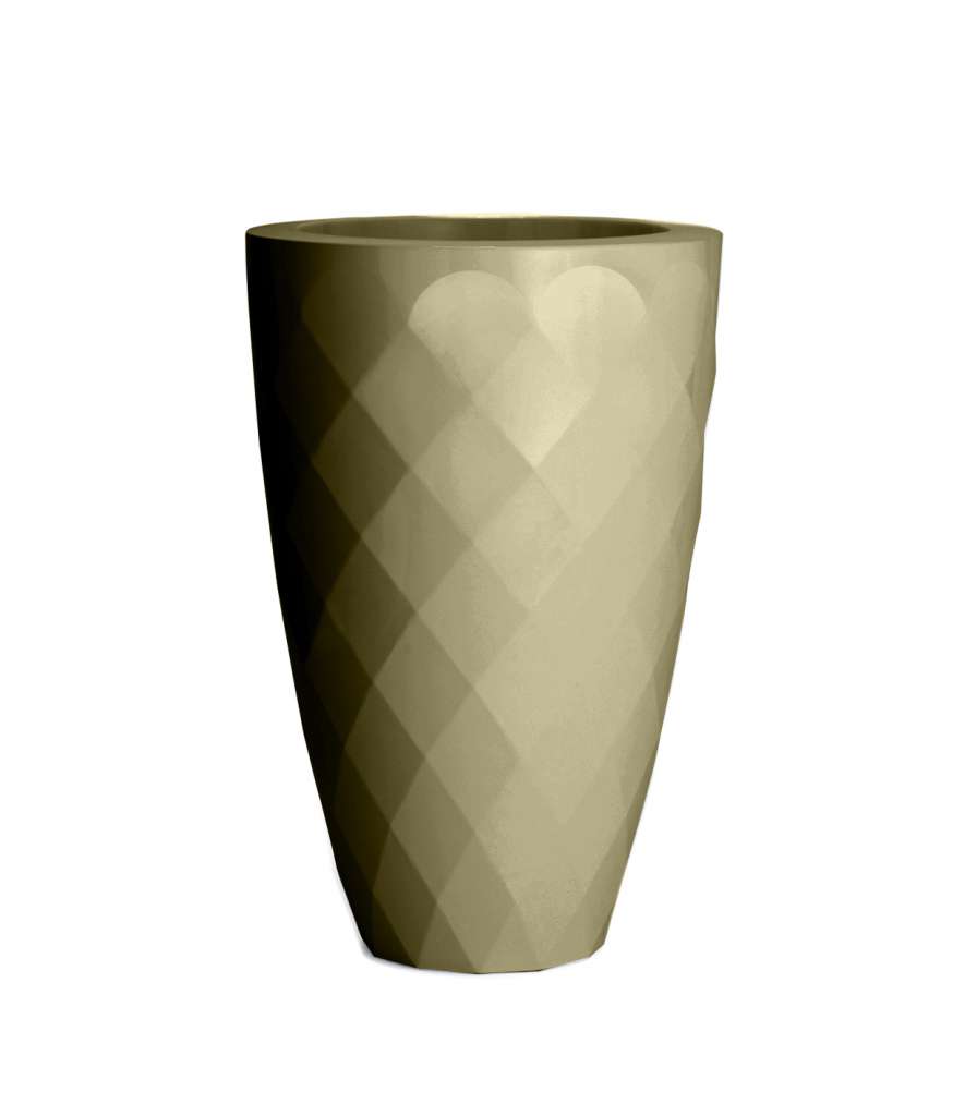 Vondom - VASES Blumentopf klein - khaki - Ø 14 x 28 cm - lackiert - outdoor