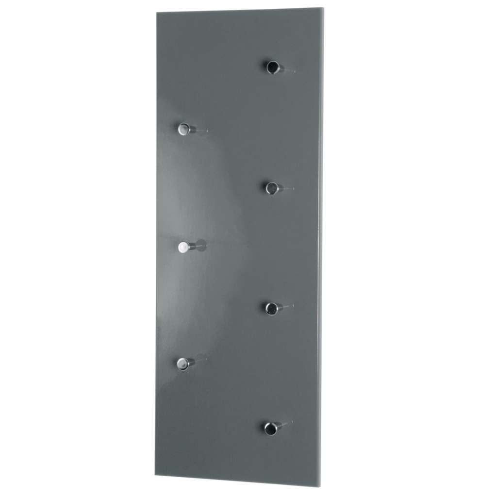 Wandgarderobe in Grau Hochglanz
