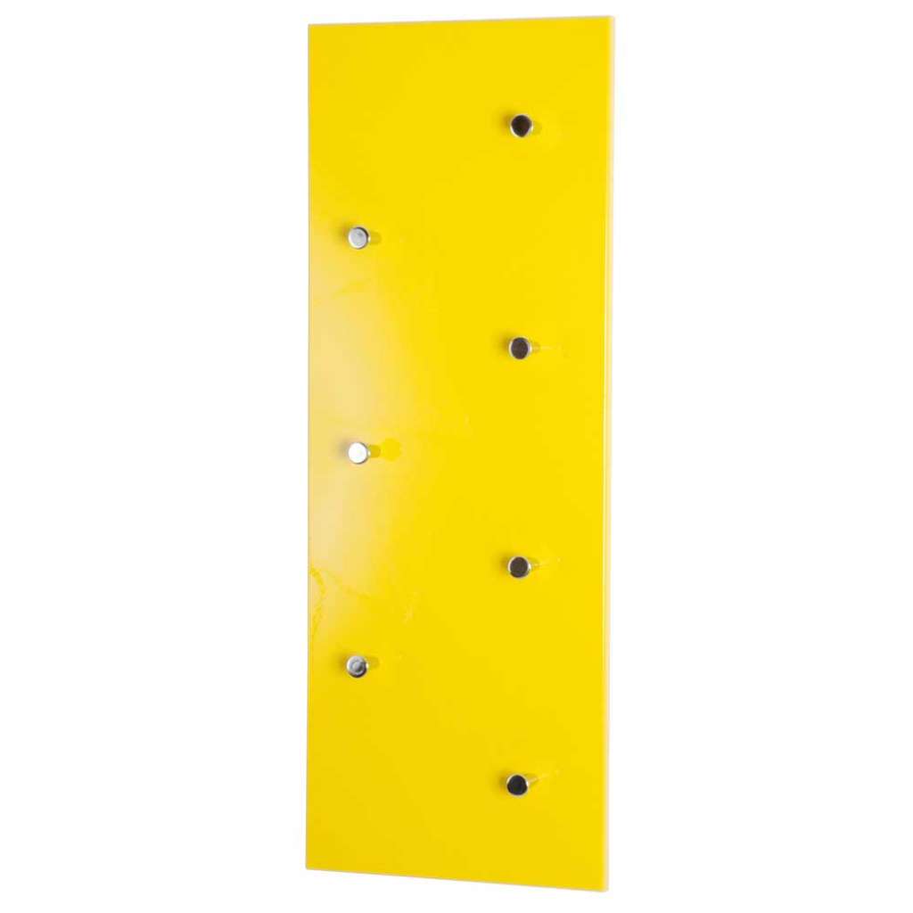 Wandgarderobe in Gelb mit Haken